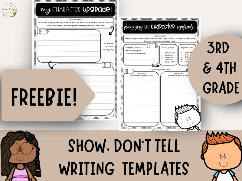 FREE Show Don't Tell Writing Templates | Narrative Worksheets | Year 3 & Year 4