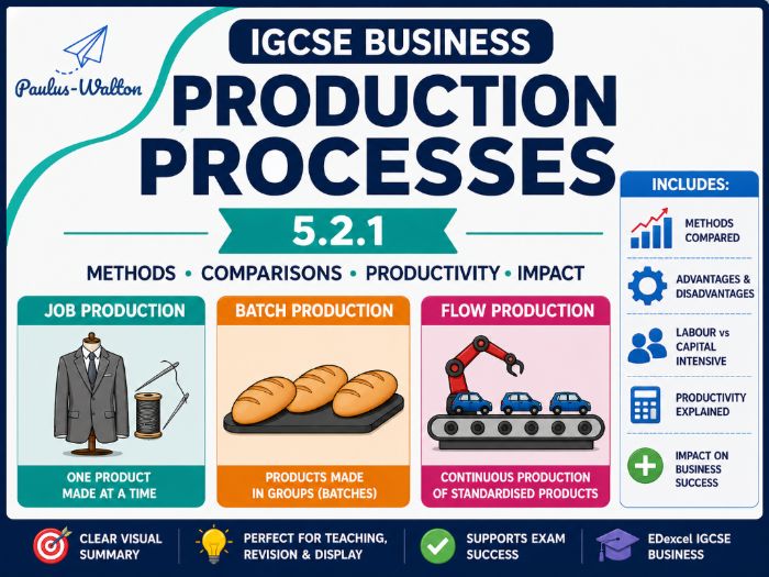 Edexcel IGCSE Business Production Processes Infographic (5.2.1)