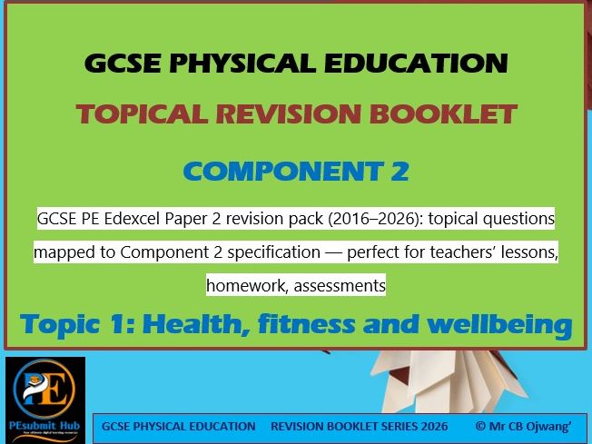 GCSE PE Edexcel Paper 2 Topical Revision (2026)-1.3 Energy use,  diet, nutrition  and hydration