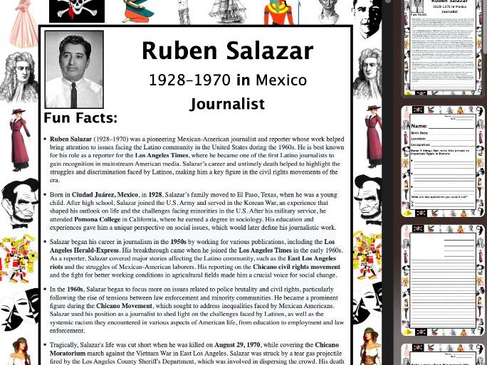 Ruben Salazar PACKET & ACTIVITIES, Important Historical Figures Series