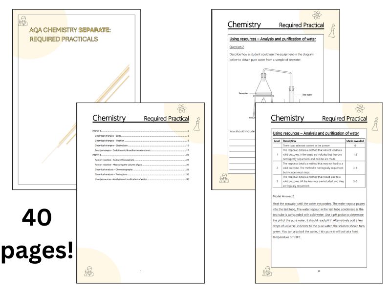 AQA Chemistry Required practical extended response booklet