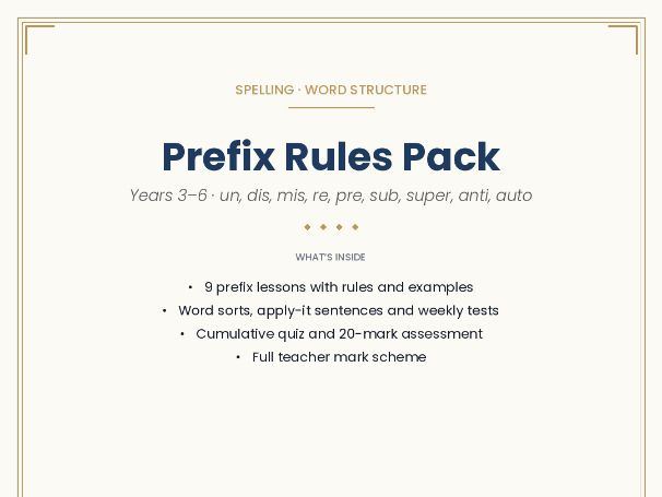 Prefix Rules Pack
