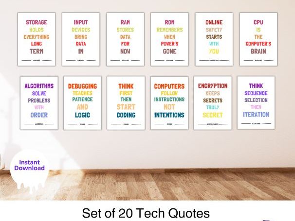 Computer Science Quote Posters Bulletin Board Ideas