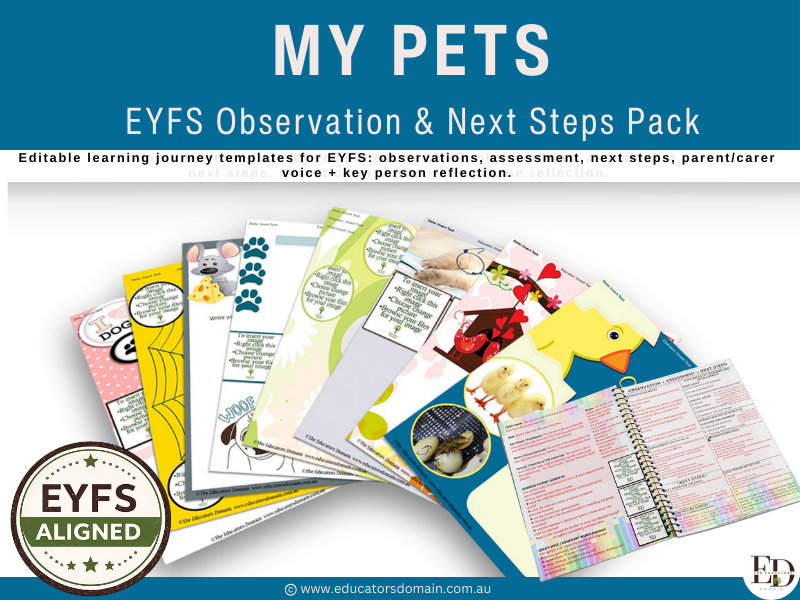 My Pets EYFS Learning Journey Template