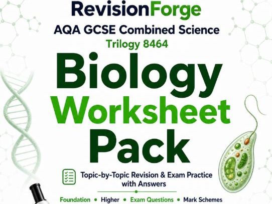 AQA Trilogy 8464 Biology Worksheets + Mark Schemes