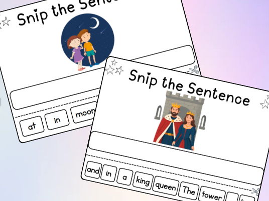 Snip the Sentence Phonics - Phase 3