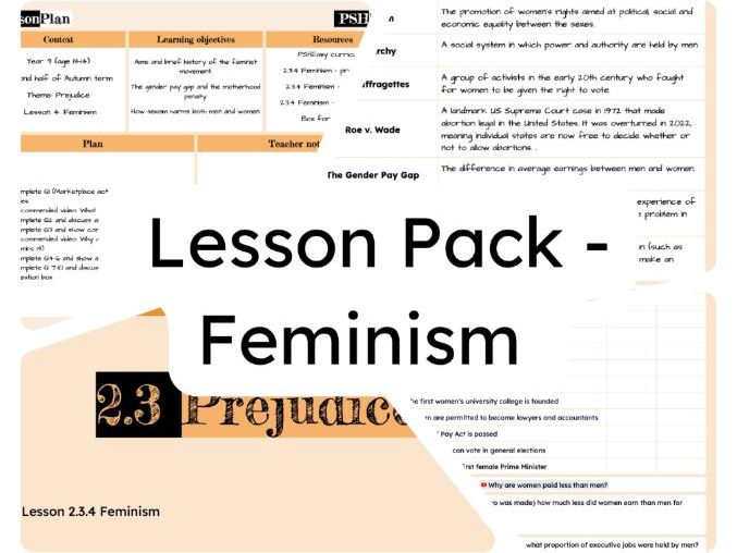 2.3.4 Feminism Lesson Pack