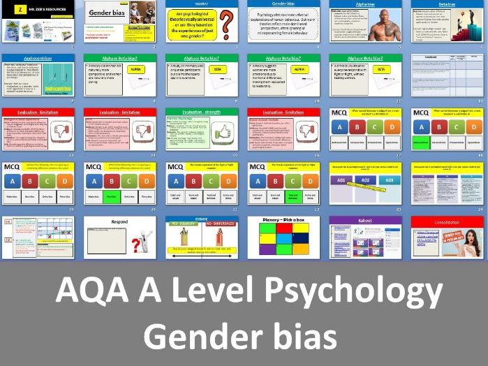 Gender bias | 2025 Spec - AQA A Level Psychology (Issues and debates)
