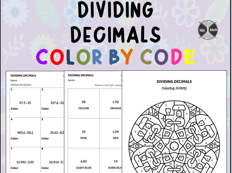 Dividing Decimals- Coloring Activity/Color by Code