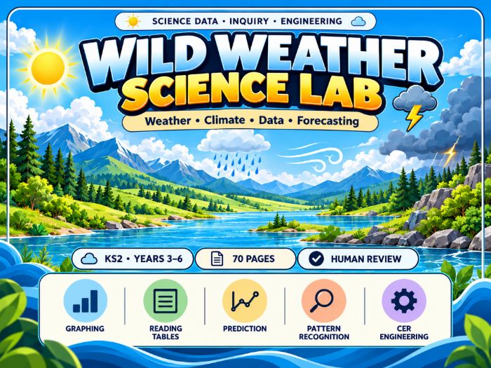 KS2 Wild Weather Science Lab | Weather, Climate & Data | 70 Pages