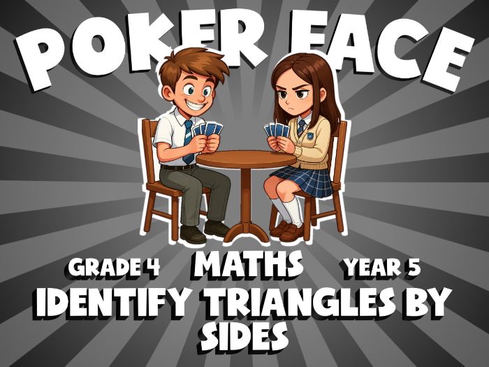 Identify Triangles by Sides POKER FACE Maths Game | No-Prep Year 5 Review Activity