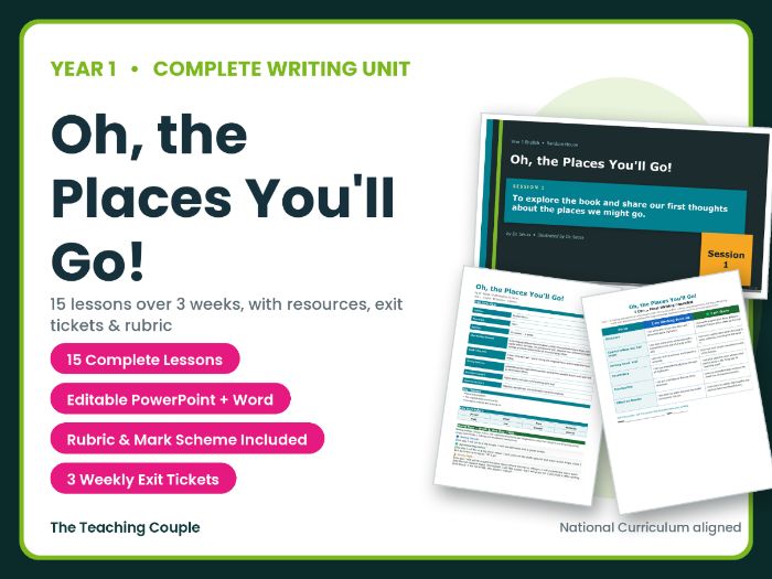 Oh, the Places You'll Go! | Year 1 English Unit | 15 Complete Lessons + Resources + Mark Scheme