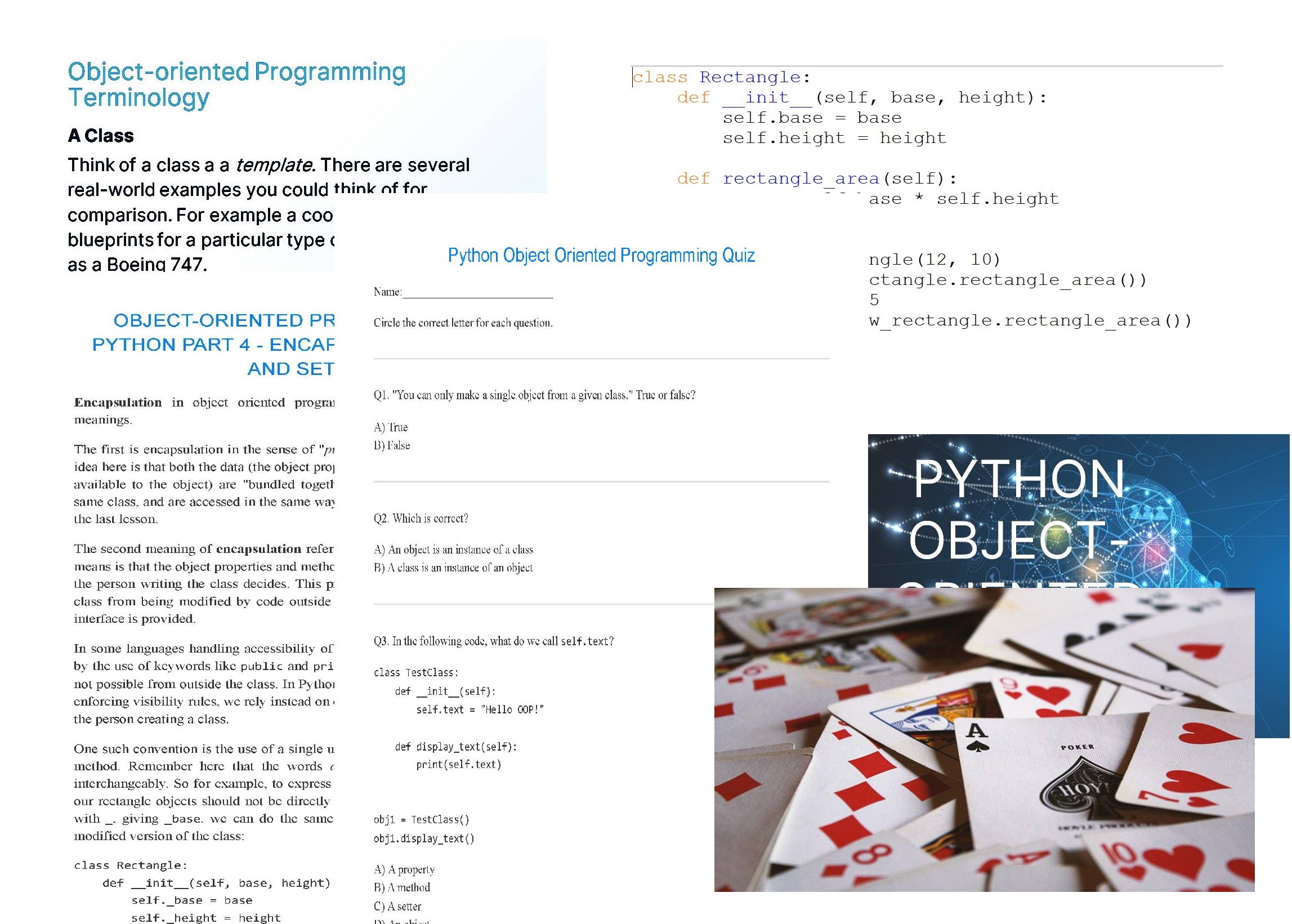 PYTHON OBJECT ORIENTED PROGRAMMING TEACHING PACK Teaching Resources