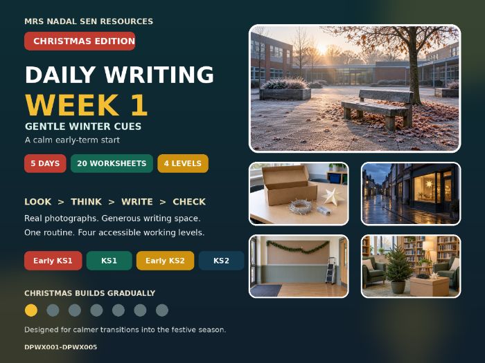 Daily Writing Christmas Edition Week 1 | SEN | 4 Levels