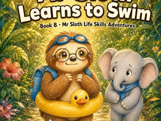 Mr Sloth Life Skills Adventures: Learns to Swim | EYFS KS1-2  PSHE PE Water Safety Bravery  5-Lesson
