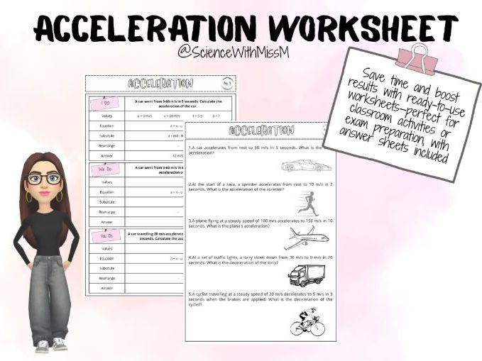 Acceleration Worksheet KS3