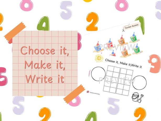 Beach Choose it, Make it, Write it (0-20)