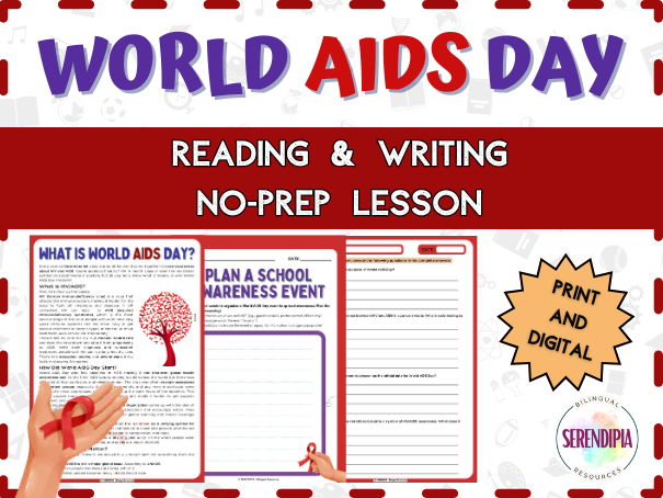 HIV/AIDS & World Aids Day | NO PREP READING & WRITING LESSON | Sub Plan | KS3 Literacy