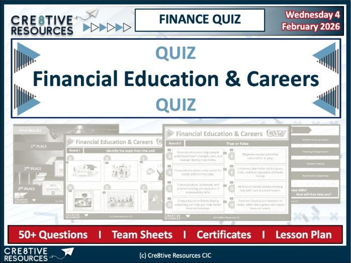 Financial Education & Careers Quiz