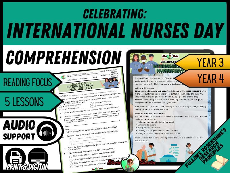 International Nurses Day | Reading Comprehension | Year 3 and 4