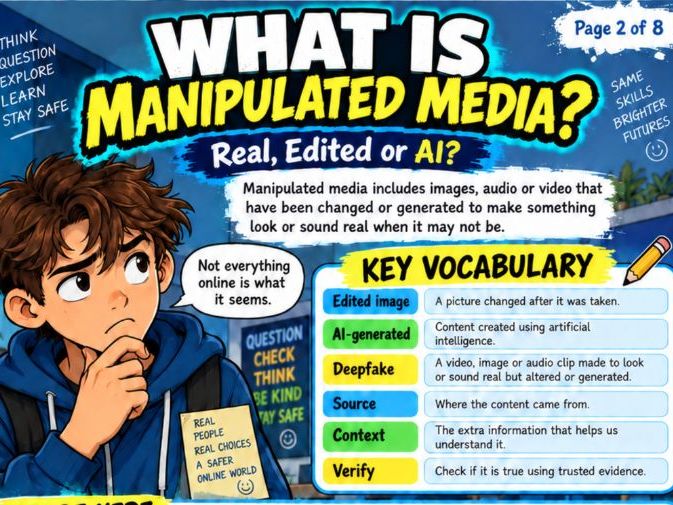 Deepfake Detective! AI, Manipulated Media & Fake Content Workbook | Online Safety | KS2–KS3