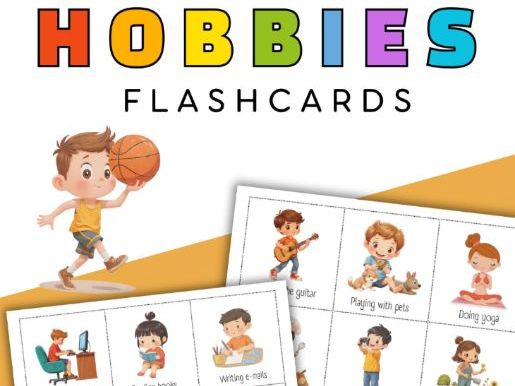 Hobbies Flashcards – Fun ESL Vocabulary for Kids