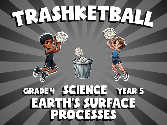 Earth’s Surface Processes TRASHKETBALL Science Game | No-Prep Year 5 Review Activity