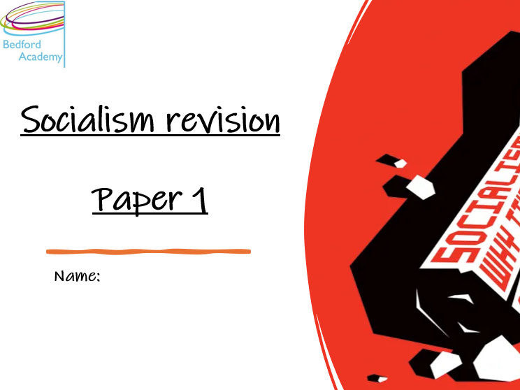 Ideologies revision resource (Edexcel- conservatism & Socialism)