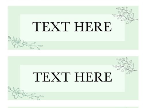 Botanical-themed labels