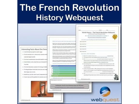The French Revolution Webquest - World History - Editable Digital Activity