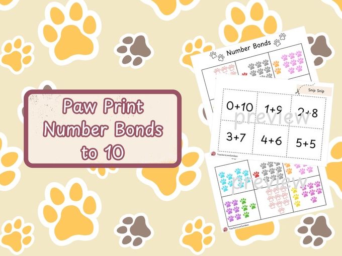 Paw Print Number Bonds to 10