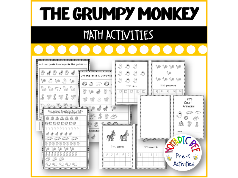 Grumpy Monkey Math Activities