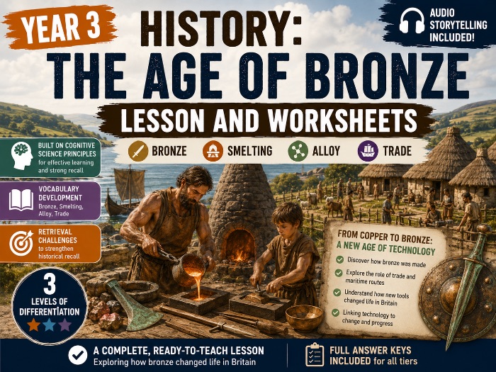 Year 3 History: The Age of Bronze Lesson and Worksheets