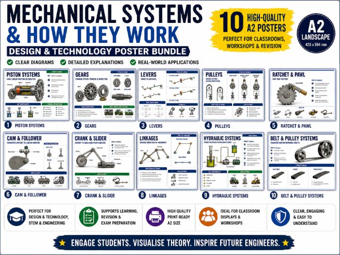 Mechanical Systems & Engineering Poster Bundle