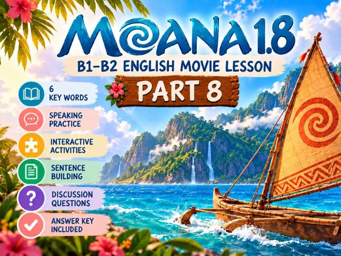 MOANA 1.8 | B1–B2 English Movie Lesson