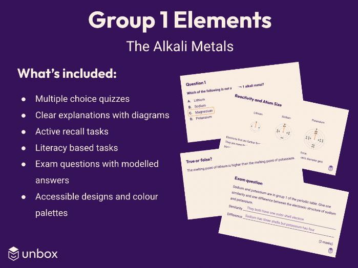 AQA GCSE 5.1.2.5 Group 1 Alkali Metals