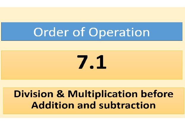 Order of Operation Year 7