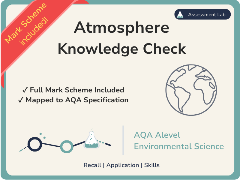 AQA Alevel Env Sci - Atmosphere - Knowledge Check & MS
