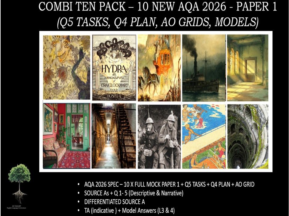 COMBI TEN PACK | 10 PAPER 1 | 2026 FULL MOCKS | Q5 TASKS | Q4 PLAN | AO GRIDS  MODELS