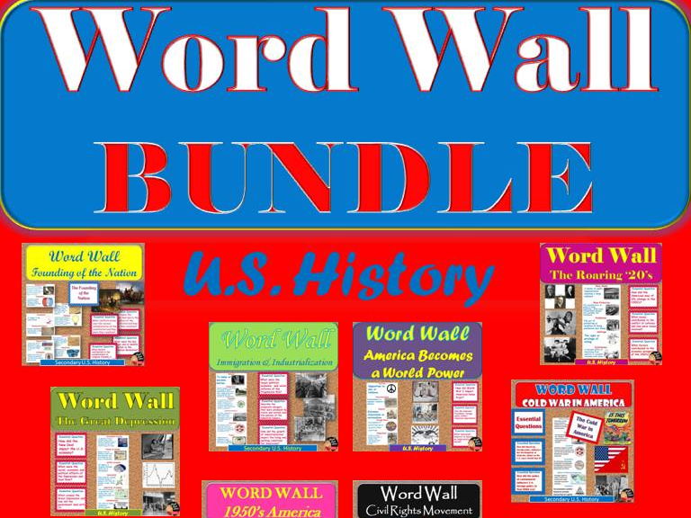 word wall posters bundle posters u s history by chalkdustdiva