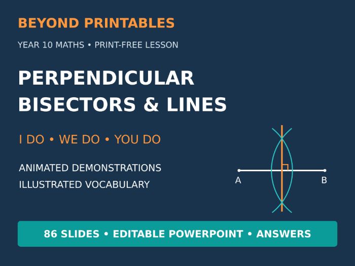 Perpendicular Bisectors & Lines | I Do, We Do, You Do | Year 10 Maths