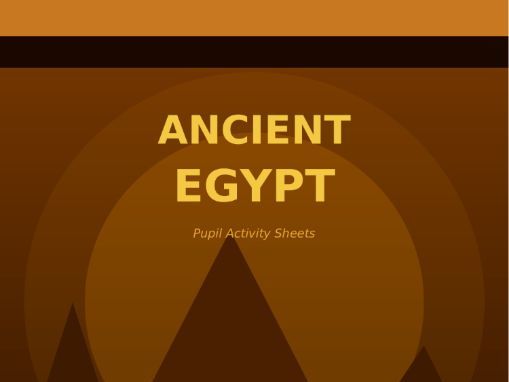Ancient Egypt worksheet