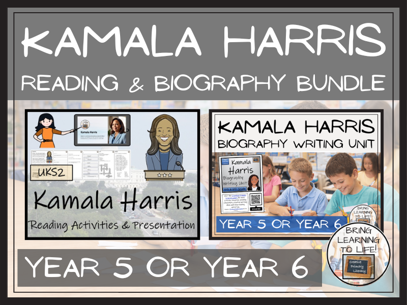 Kamala Harris Reading Comprehension & Biography Bundle | UKS2