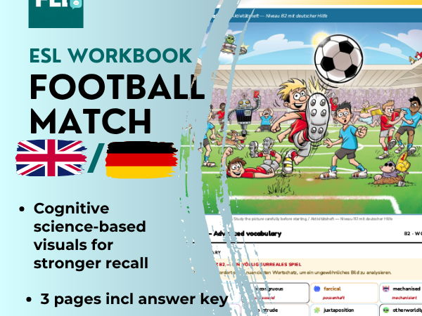 Football  ESL Picture Description Workbook | B2 English + German
