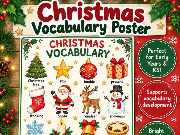 Christmas Vocabulary Poster