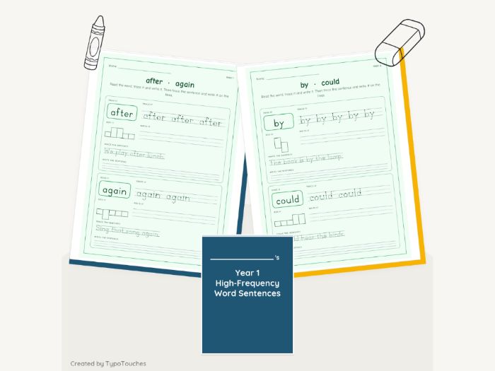 Year 1 High-Frequency Word Sentences | 32 pp