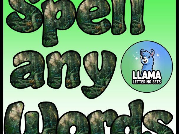 Jungle Humanities Studies Classroom Display Lettering Set | Upper & Lowercase Letters, 0-9 and Signs