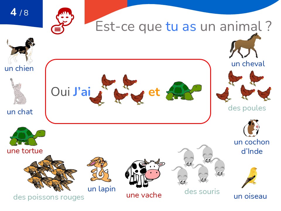Tu as un animal ?-Do you have a pet?_with native voice over
