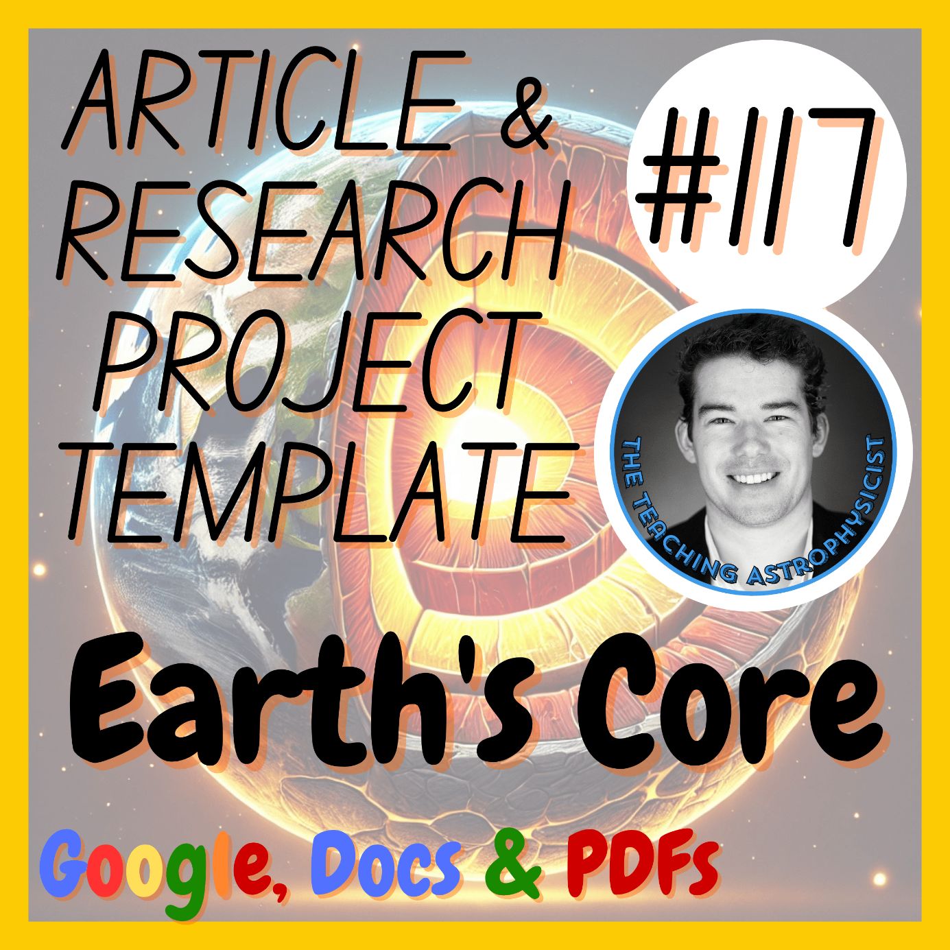 Earth's Core | Science Article + Research Project Template | Digital + Print