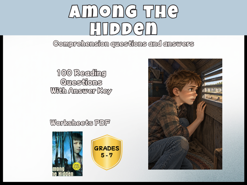 Among the Hidden Reading Comprehension Questions & Answers | Novel Study KS2 KS3 Years 6–8